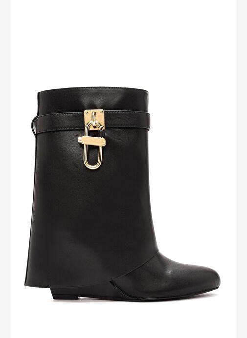 Kadın Siyah Dolgu Topuklu Bot 25AFD440018 - Görsel 2