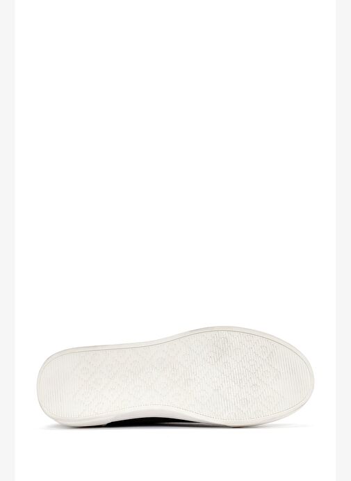 Erkek Siyah Bağcıklı Deri Sneaker 25WFD6207FT - Görsel 5