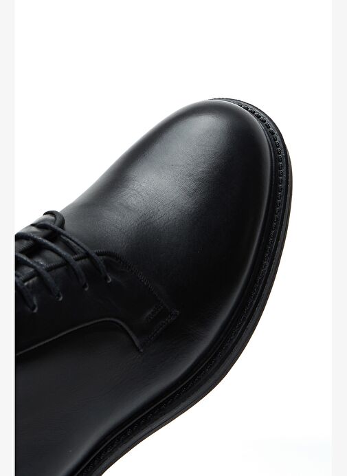 Erkek Siyah Bağcıklı Deri Casual Ayakkabı 25WFD620218 - Görsel 8
