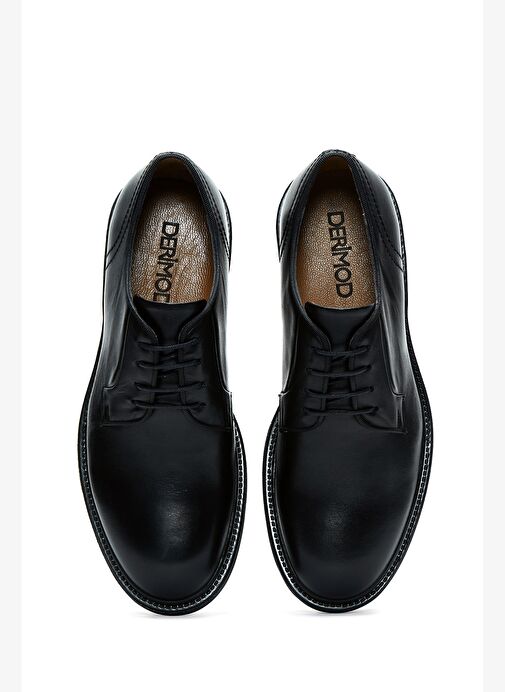 Erkek Siyah Bağcıklı Deri Casual Ayakkabı 25WFD620218 - Görsel 7