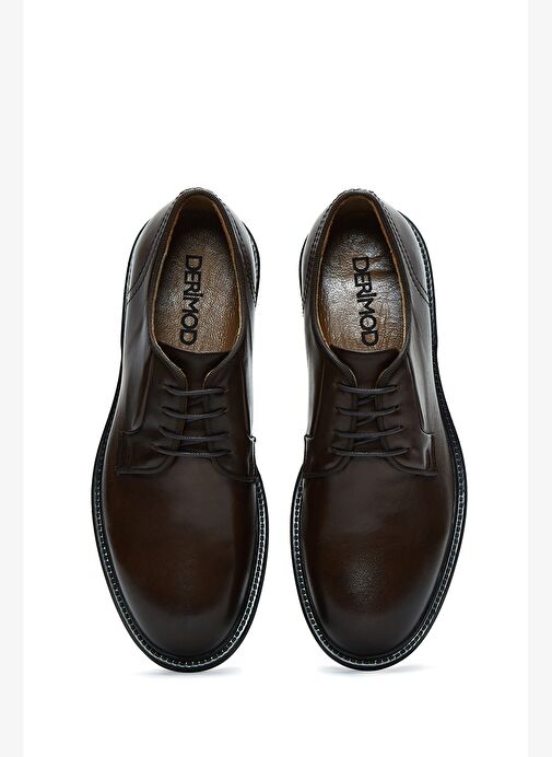 Erkek Kahverengi Bağcıklı Deri Casual Ayakkabı 25WFD620218 - Görsel 7