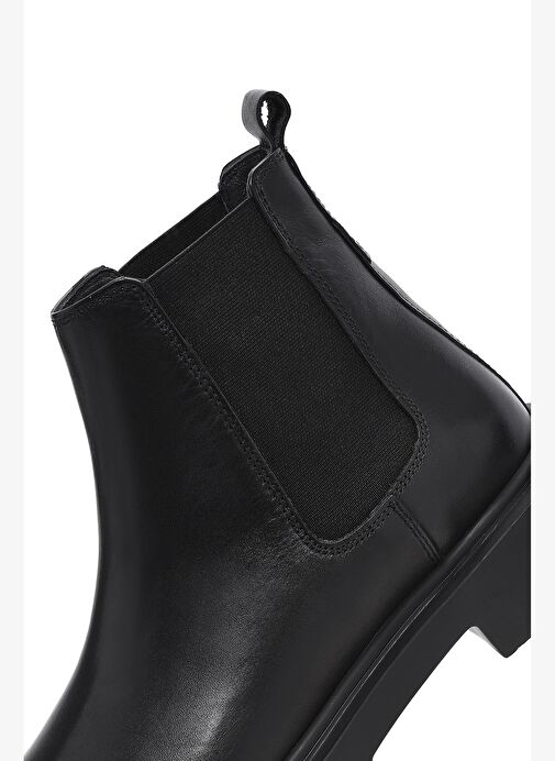 Erkek Siyah Deri Casual Chelsea Bot 25WFD620418 - Görsel 9