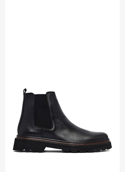 Erkek Siyah Deri Chelsea Bot 25WFD620618 - Görsel 2