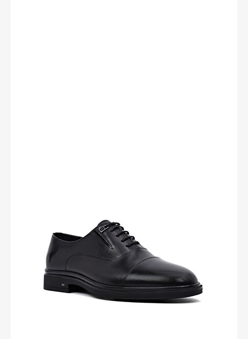 Erkek Siyah Bağcıklı Deri Casual Ayakkabı 25WFD620818 - Görsel 7