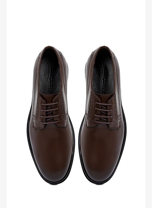 Erkek Kahverengi Bağcıklı Deri Casual Ayakkabı 25WFD621018 - Görsel 8