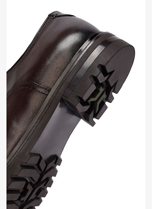 Erkek Kahverengi Bağcıklı Deri Klasik Ayakkabı 25WFD621818 - Görsel 9