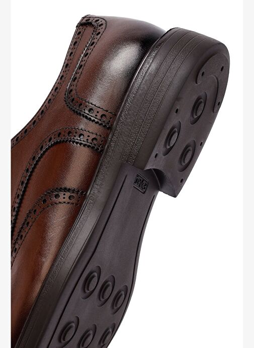 Erkek Kahverengi Bağcıklı Deri Klasik Ayakkabı 25WFD621918 - Görsel 9