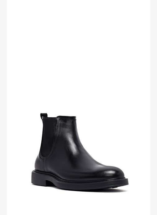 Erkek Siyah Deri Chelsea Bot 25WFD622118 - Görsel 8
