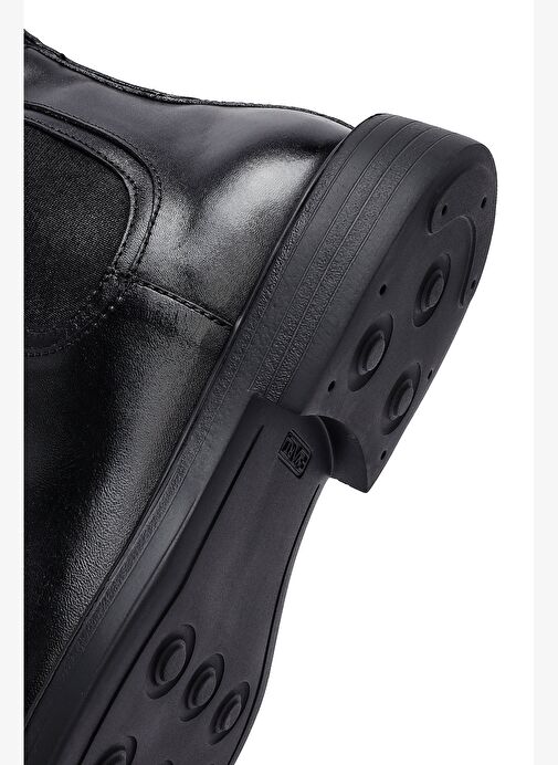 Erkek Siyah Deri Chelsea Bot 25WFD622118 - Görsel 9