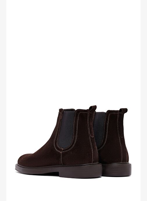 Erkek Kahverengi Süet Deri Chelsea Bot 25WFD622110 - Görsel 7
