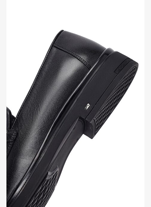 Erkek Siyah Deri Klasik Loafer 25WFD620918 - Görsel 9