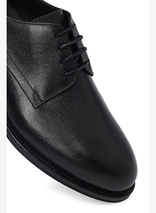 Erkek Siyah Bağcıklı Deri Klasik Ayakkabı 25WFD621618 - Görsel 9