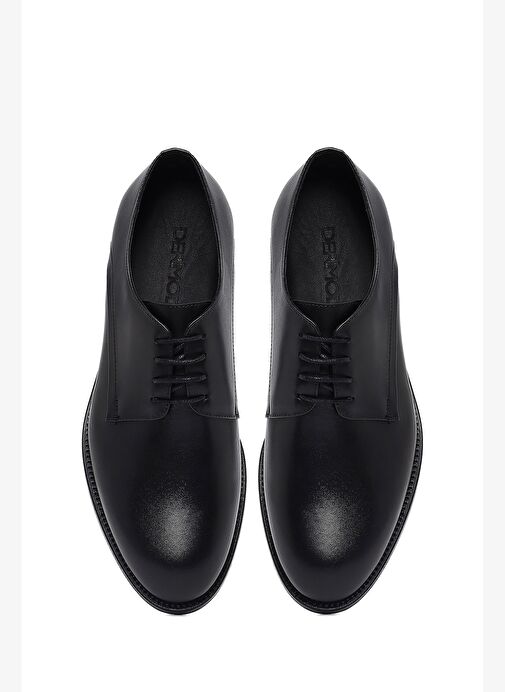 Erkek Siyah Bağcıklı Deri Klasik Ayakkabı 25WFD621618 - Görsel 8