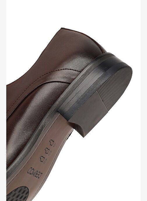 Erkek Kahverengi Bağcıklı Deri Klasik Ayakkabı 25WFD621618 - Görsel 9