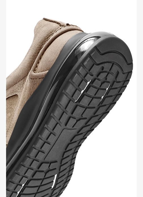 Erkek Vizon Bağcıklı Kalın Tabanlı Nubuk Deri Sneaker 25WFD6114V3 - Görsel 9
