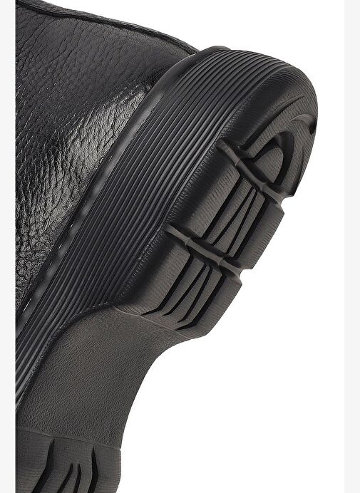 Erkek Siyah Bağcıklı Fermuarlı Deri Casual Bot 25WFD6121FT - Görsel 9