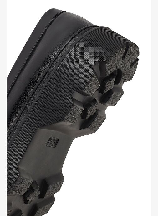 Erkek Siyah Kalın Tabanlı Deri Loafer 25WFD611918 - Görsel 9