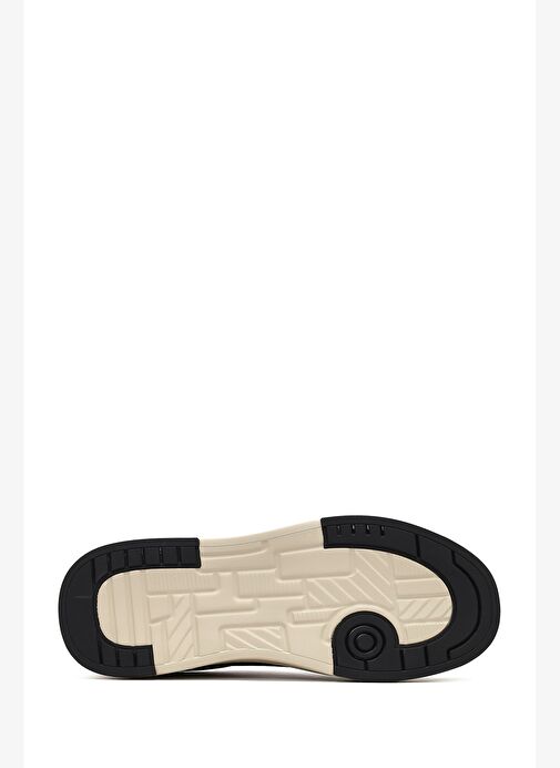 Erkek Siyah Bağcıklı Kalın Tabanlı Deri Sneaker 25WFD6124FT - Görsel 5