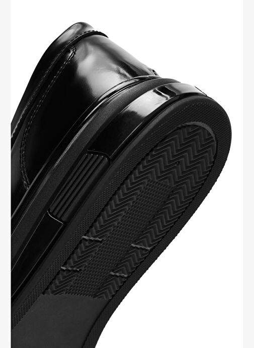 Erkek Siyah Deri Casual Loafer 25WFD661522 - Görsel 9