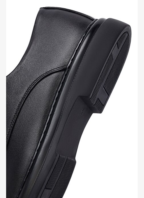 Erkek Siyah Bağcıklı Deri Casual Ayakkabı 25WFD661318 - Görsel 9