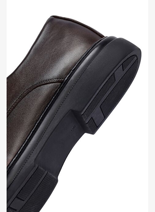 Erkek Kahverengi Bağcıklı Deri Casual Ayakkabı 25WFD661318 - Görsel 9