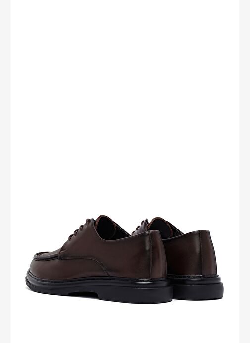 Erkek Kahverengi Bağcıklı Deri Casual Ayakkabı 25WFD661318 - Görsel 6