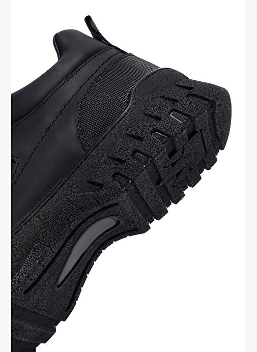 Erkek Siyah Bağcıklı Deri Casual Bot 25WFD6610V3 - Görsel 9