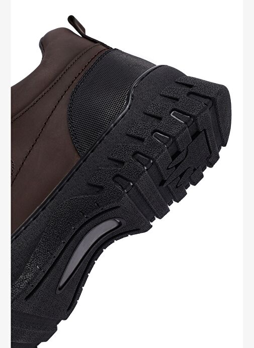 Erkek Kahverengi Bağcıklı Deri Casual Bot 25WFD6610V3 - Görsel 9