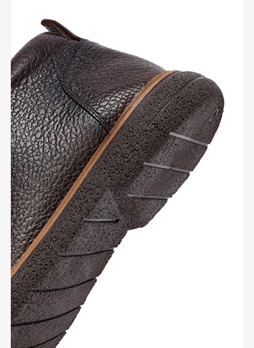 Erkek Kahverengi Bağcıklı Deri Casual Bot 25WFD6611FT - Görsel 9