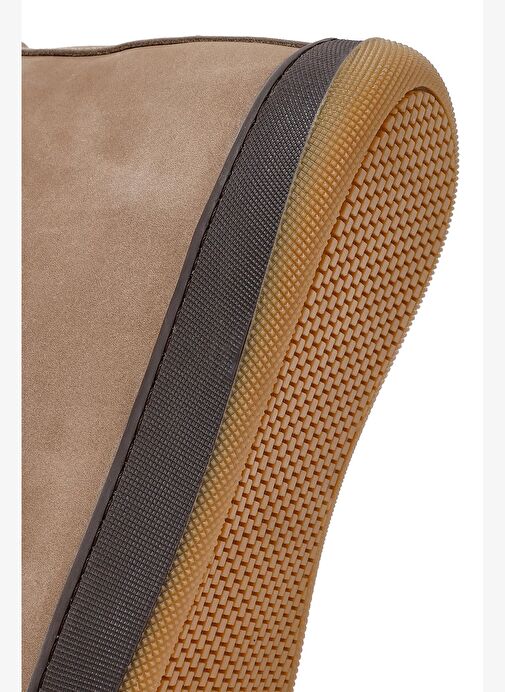 Erkek Vizon Bağcıklı Fermuarlı Nubuk Deri Spor Bot 25WFD6609V3 - Görsel 9