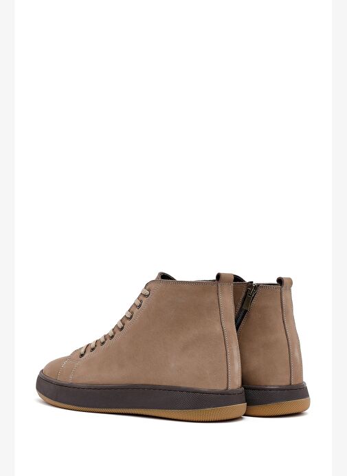 Erkek Vizon Bağcıklı Fermuarlı Nubuk Deri Spor Bot 25WFD6609V3 - Görsel 7