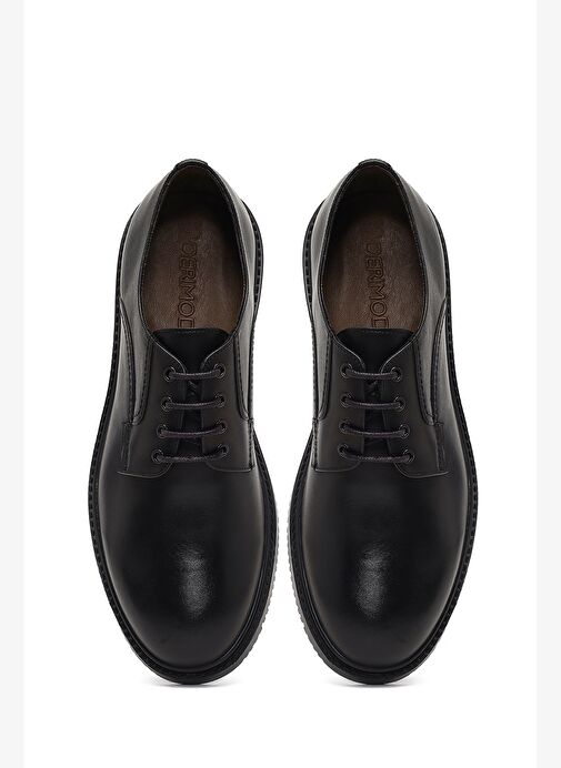 Erkek Siyah Bağcıklı Deri Casual Ayakkabı 25WFD601518 - Görsel 8