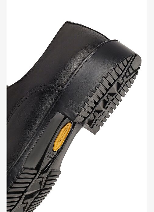 Erkek Siyah Bağcıklı Deri Casual Ayakkabı 25WFD601518 - Görsel 9