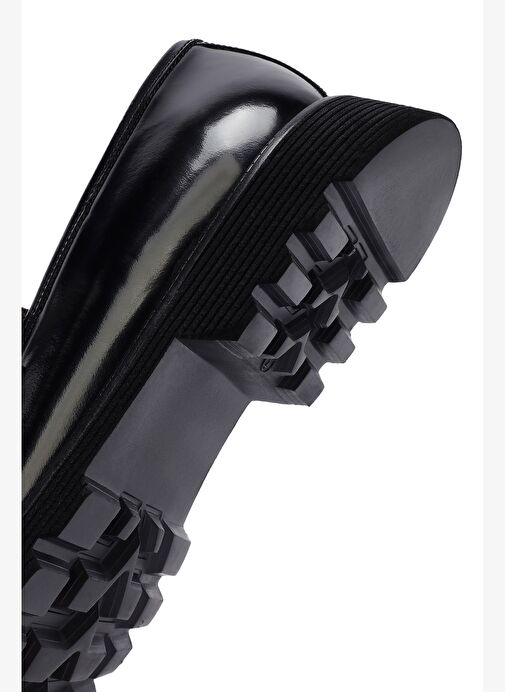 Erkek Siyah Deri Klasik Loafer 25WFD704722 - Görsel 9
