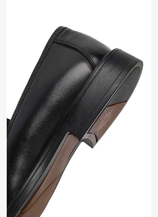 Erkek Siyah Tokalı Deri Loafer 25WFD664018 - Görsel 9