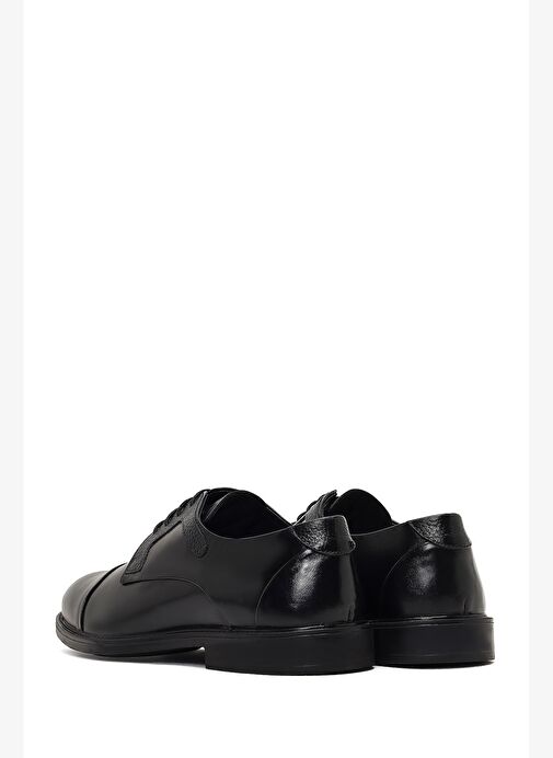 Erkek Siyah Bağcıklı Deri Casual Ayakkabı 25WFD664118 - Görsel 6
