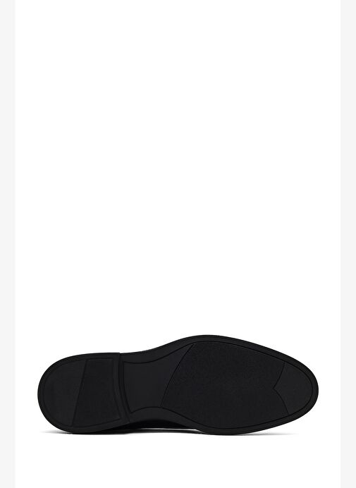 Erkek Siyah Bağcıklı Deri Casual Ayakkabı 25WFD664118 - Görsel 5