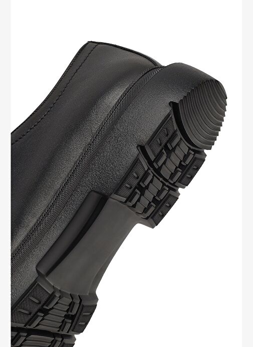 Erkek Siyah Bağcıklı Deri Casual Ayakkabı 25WFD671018 - Görsel 9