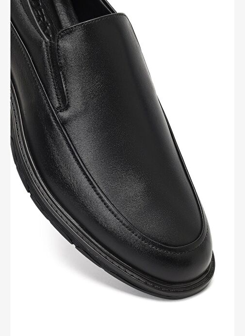 Erkek Siyah Deri Casual Ayakkabı 25WFD671218 - Görsel 9