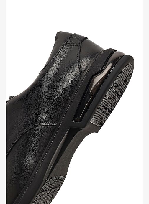 Erkek Siyah Bağcıklı Deri Casual Ayakkabı 25WFD671318 - Görsel 9