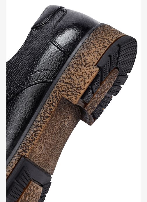 Erkek Siyah Bağcıklı Deri Casual Ayakkabı 25WFD6716FT - Görsel 9