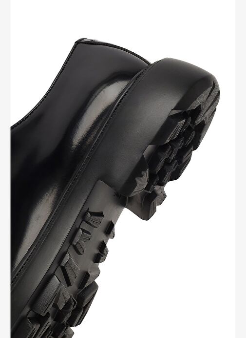 Erkek Siyah Bağcıklı Deri Casual Ayakkabı 25WFD604322 - Görsel 9