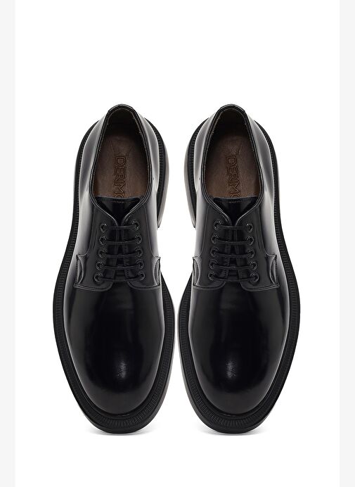 Erkek Siyah Bağcıklı Deri Casual Ayakkabı 25WFD604322 - Görsel 8