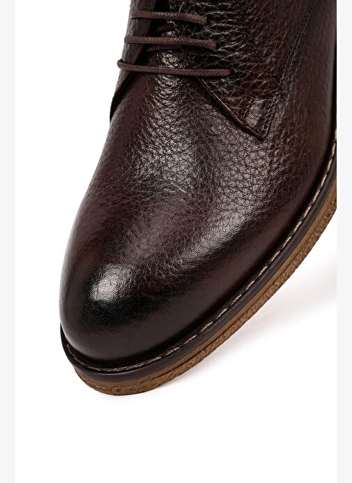 Erkek Kahverengi Bağcıklı Deri Casual Ayakkabı 25WFD6037FT - Görsel 9