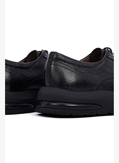 Erkek Siyah Bağcıklı Deri Casual Ayakkabı 25WFD6044FT - Görsel 9