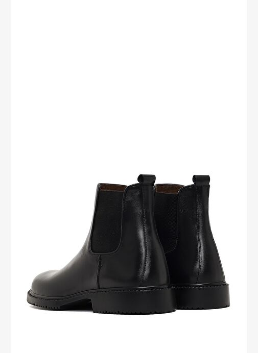 Erkek Siyah Deri Chelsea Bot 25WFD602018 - Görsel 7