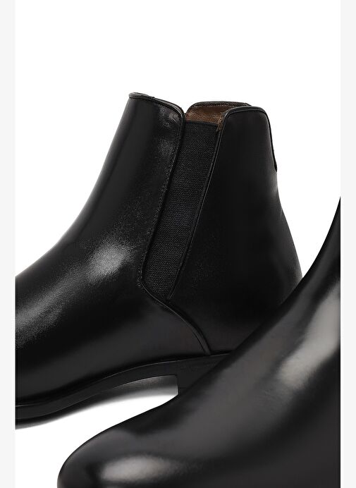 Erkek Siyah Deri Chelsea Bot 25WFD604518 - Görsel 9