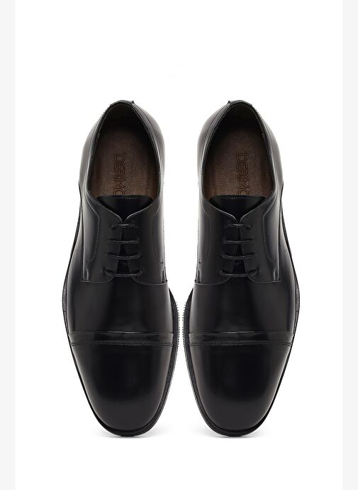 Erkek Siyah Bağcıklı Deri Klasik Ayakkabı 25WFD603122 - Görsel 8