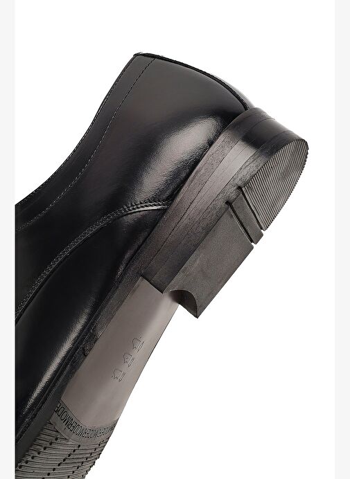 Erkek Siyah Bağcıklı Deri Klasik Ayakkabı 25WFD603122 - Görsel 9