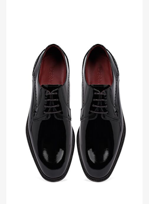 Erkek Siyah Bağcıklı Rugan Deri Klasik Ayakkabı 25WFD603016 - Görsel 8